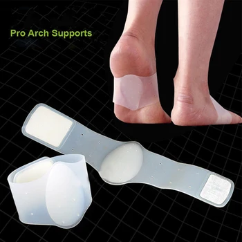 

1 Pair Protection Silicone Gel Arch Support Reusable Bandage Massage Correction Flat Feet Foot Care Unisex Insoles Brace Soft