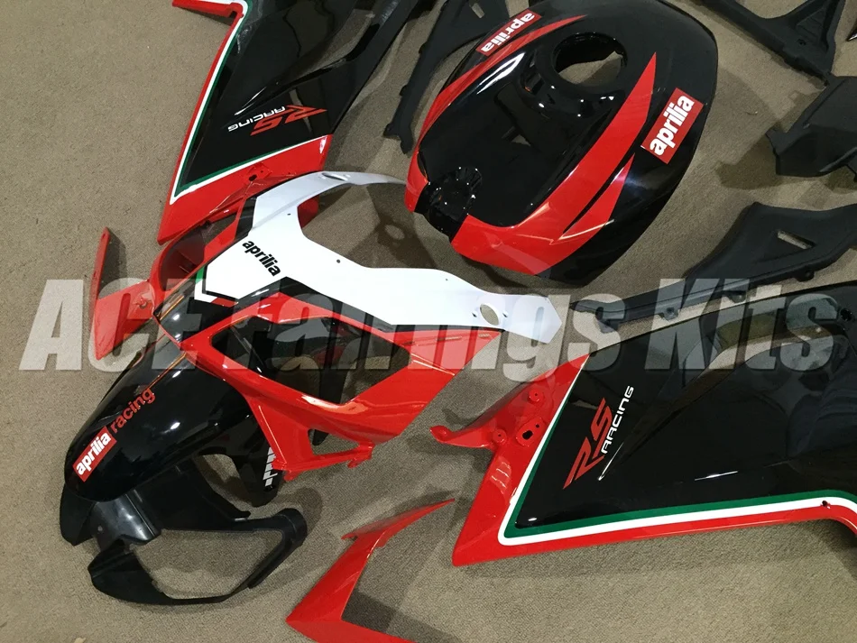 ABS литья под давлением обтекатель комплект подходит для Aprilia RS125 06 07 08 09 10 11 RS4 RSV 125 2006-2011 Обтекатели набор красный черный хороший