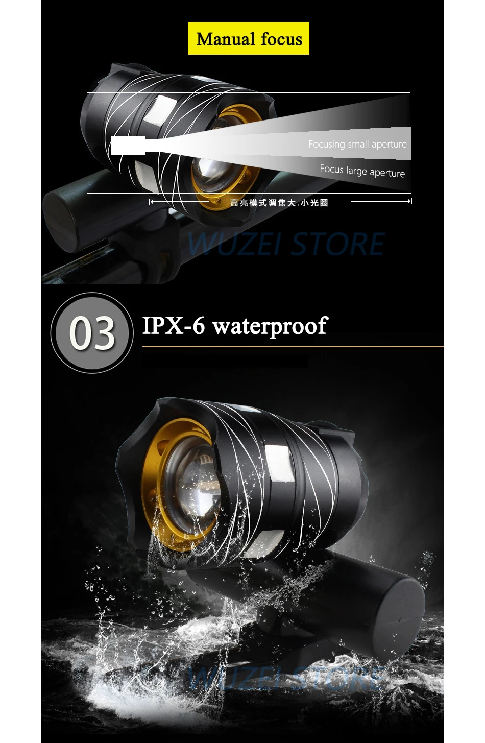 Clearance Bicycle light USB T6 Rechargeable Adjustable cycling Light 3000mA Battery Front Bike Headlight Lamp LED 2