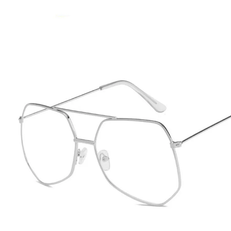 Полигональные очки, металлическая оправа в стиле ретро, женские модные новые необычные плоские зеркальные очки унисекс