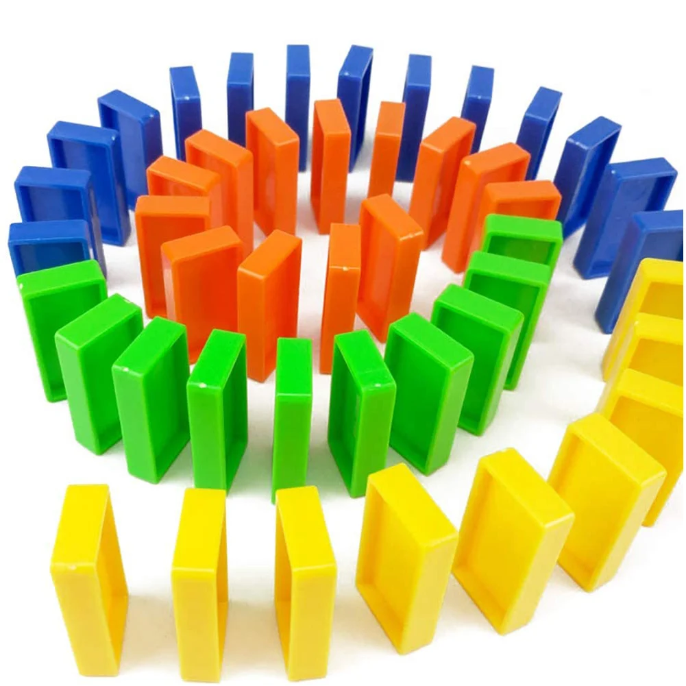 Domino Train or Domino Blocks, Domino Building and Stacking Toy Electric Domino Train Car Set