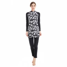 Мусульманский купальник, Женский скромный хиджаб из кусков, длинный рукав, спортивный купальник, мусульманский Мусульманский купальник, Буркини, одежда, купальный костюм, 4XL