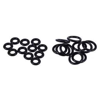 

HOT 20 Pcs Black Rubber Oil Seal O Shaped Rings Seal Washers, 10 Pcs 8 X 4 X 2 mm & 10 Pcs 16 X 12 X 2 mm