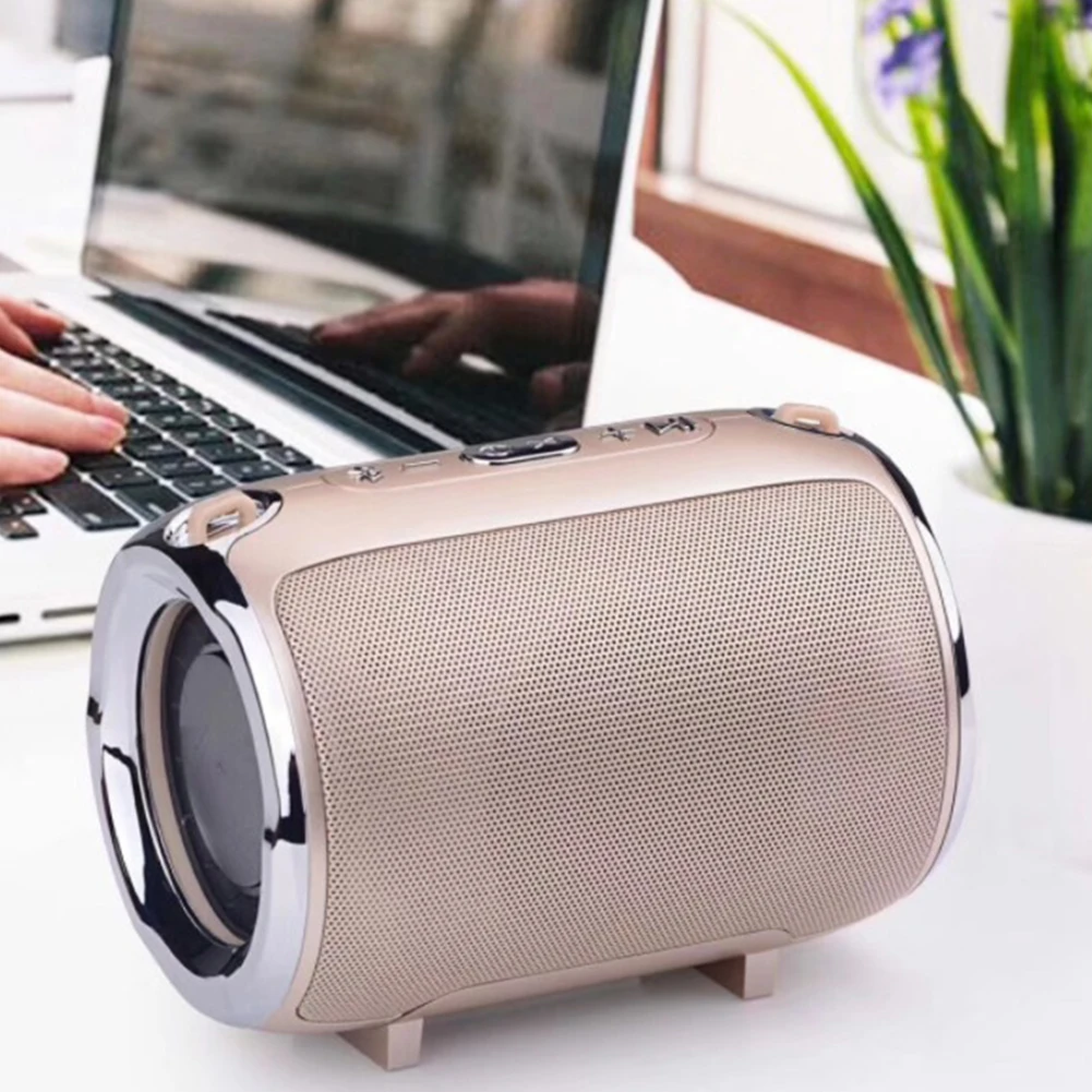 S518 супер сабвуфер Bluetooth Колонка для путешествий с плечевым ремнем Кнопка Стерео аудио беспроводной Мини Цилиндрические вечерние бумбокс