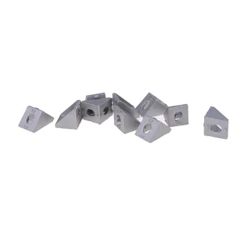 

New Aluminum Brace Corner Joint Right Angle Bracket Joint L Shape 20x20x17mm New High Quality Wholesale 10Pcs