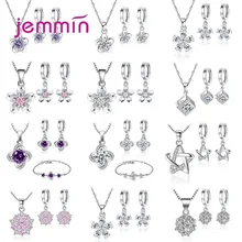 Женский свадебный ювелирный набор, 925 пробы, серебро, AAA, циркон, австрийский кристалл, ожерелье, кулон/серьги/цепь/браслет, новая мода