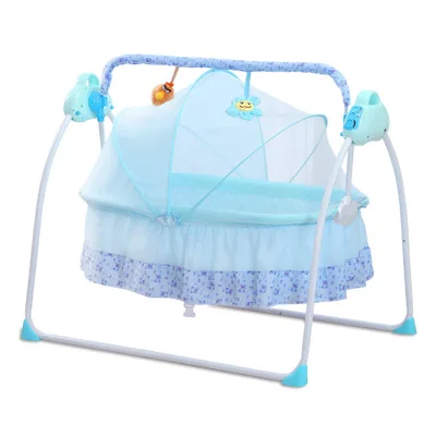 Портативная подвесная детская кроватка, сетка для новорожденных, детская складная кроватка-люлька, детские постельные принадлежности для кроватки, детская мебель, детская кроватка - Цвет: BLUE C