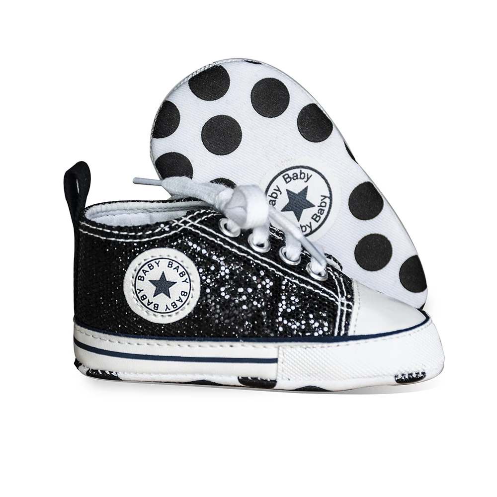 

2019 New color Newborn Baby Shoes Boy Girl Soft Anti-Slip Bling Flash First Walkers Canvas Crib Infant Toddler Shoes