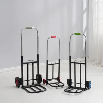

Folding Luggage Car Heavy King Hand Cart Transportation Shopping Trailer Portable Pull Cargo Trolley Small Pull Cart