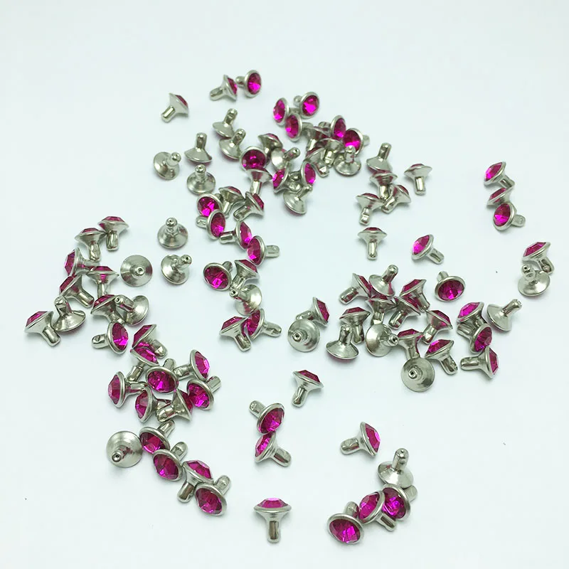 

100 Наборы розовый красный розовый стразы Кристальные заклепки Сделай Сам сумка для одежды кожа ремесло украшение одежды Швейные стеклянные аксессуары кнопка