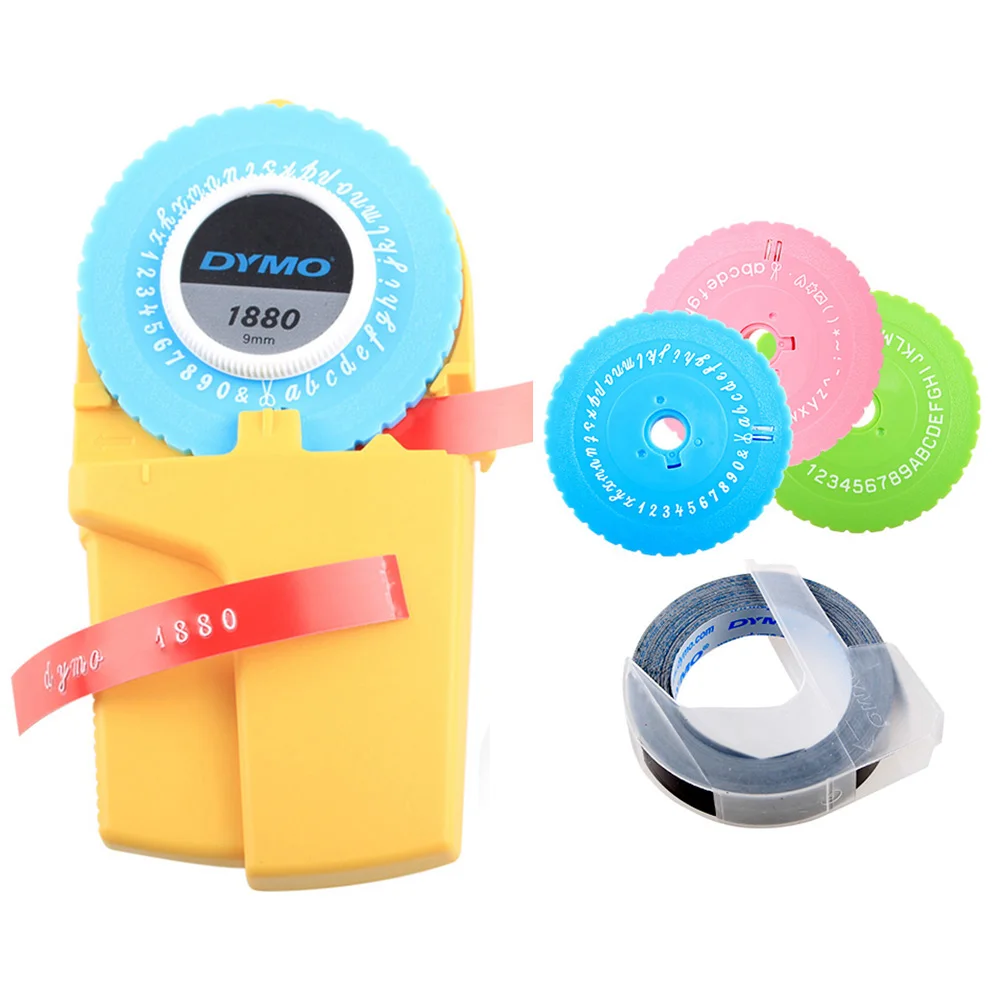 Dymo 1880 Embossing Manual Label Printer with 3D Embossing tape plastic label for Dymo label maker machine Manual Typewriter