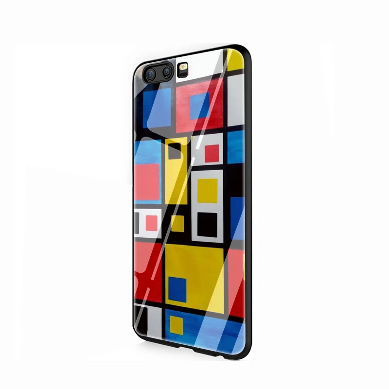 G9 EWAU Mondrian grid Art Design закаленное стекло телефон чехол для Huawei P10 P20 P30 Lite Pro P Smart - Цвет: G9