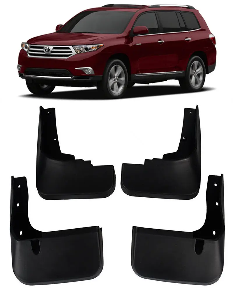 4 шт. Брызговики автомобильные для Toyota Highlander Kluger 2011 2012 2013 спереди и сзади автомобиля брызговик брызговики арок