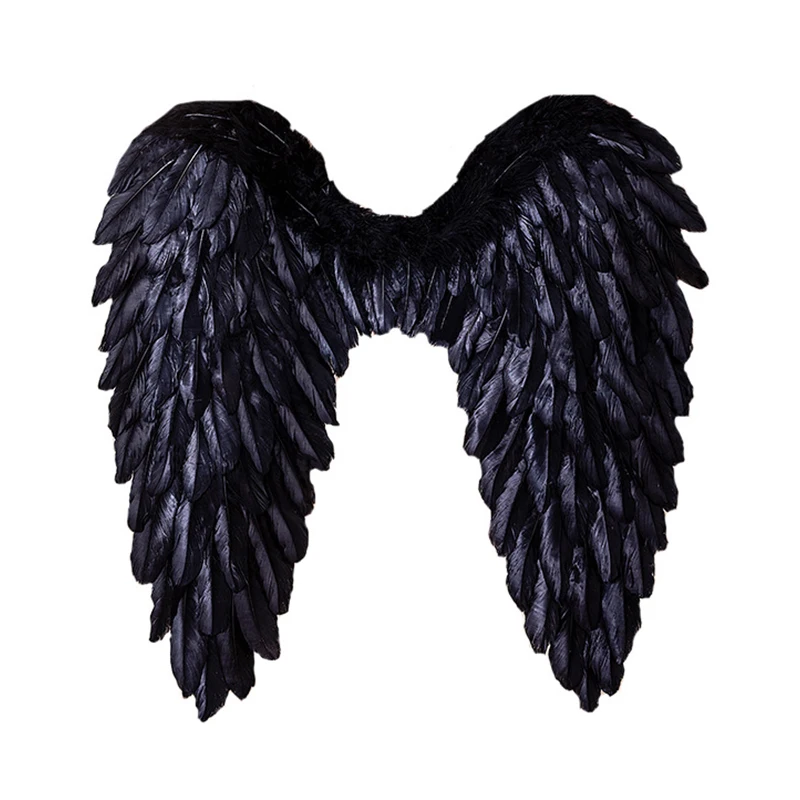 Angel Feather Wings Halloween Christmas Decoration Party Props Stage Performance Show Scene Layout Angel Wings Black Red White