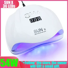 Светодиодная УФ-лампа для ногтей SUN X Сушилка для ногтей 54 Вт дрель для ногтей лед Сушилка для ногтей синхронизация сильная машина УФ гибридная лампа