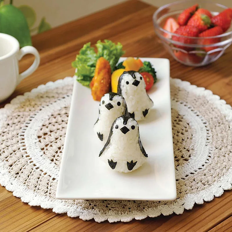 Onigiri пресс-форма для рисовых шариков с рисунком милого пингвина пресс формы форма для приготовления онигири Набор Суши удар принадлежности для бенто DIY Кухонные гаджеты