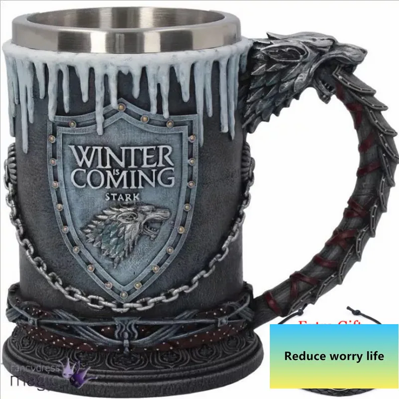 Игра престолов дом Старк кружка The Seven Kingdoms Кубок зима приходит из нержавеющей