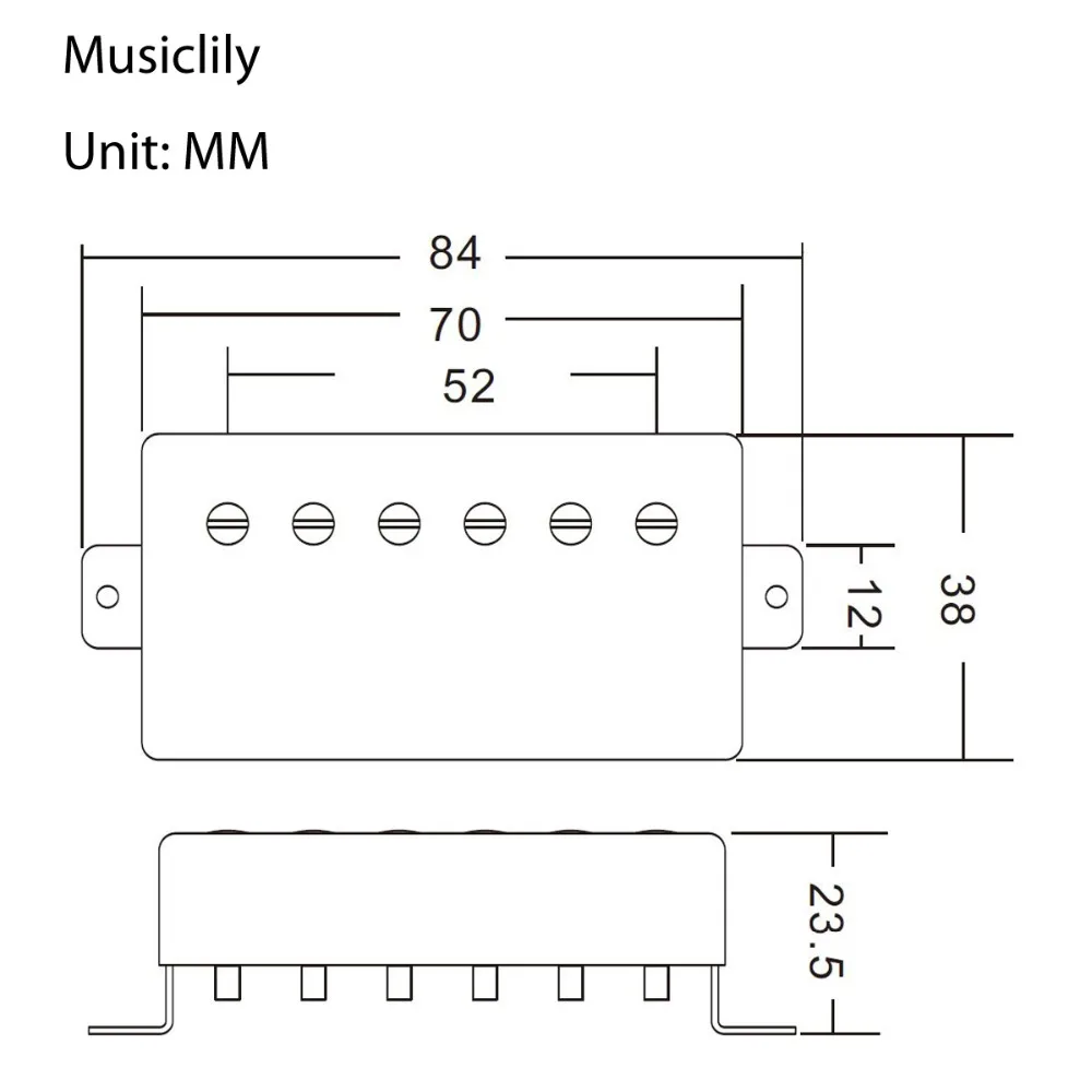Musiclily Pro 50 мм шея и 52 мм мост хамбакер ЗВУКОСНИМАТЕЛИ ДЛЯ Les Paul Стиль гитары мост, золото