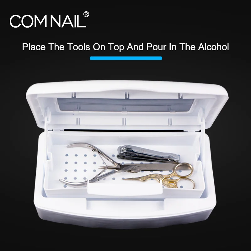 Sterilizer Tray Box Alcohol Disinfection Box Salon Nail Metal Tools Disinfector Manicure Implement