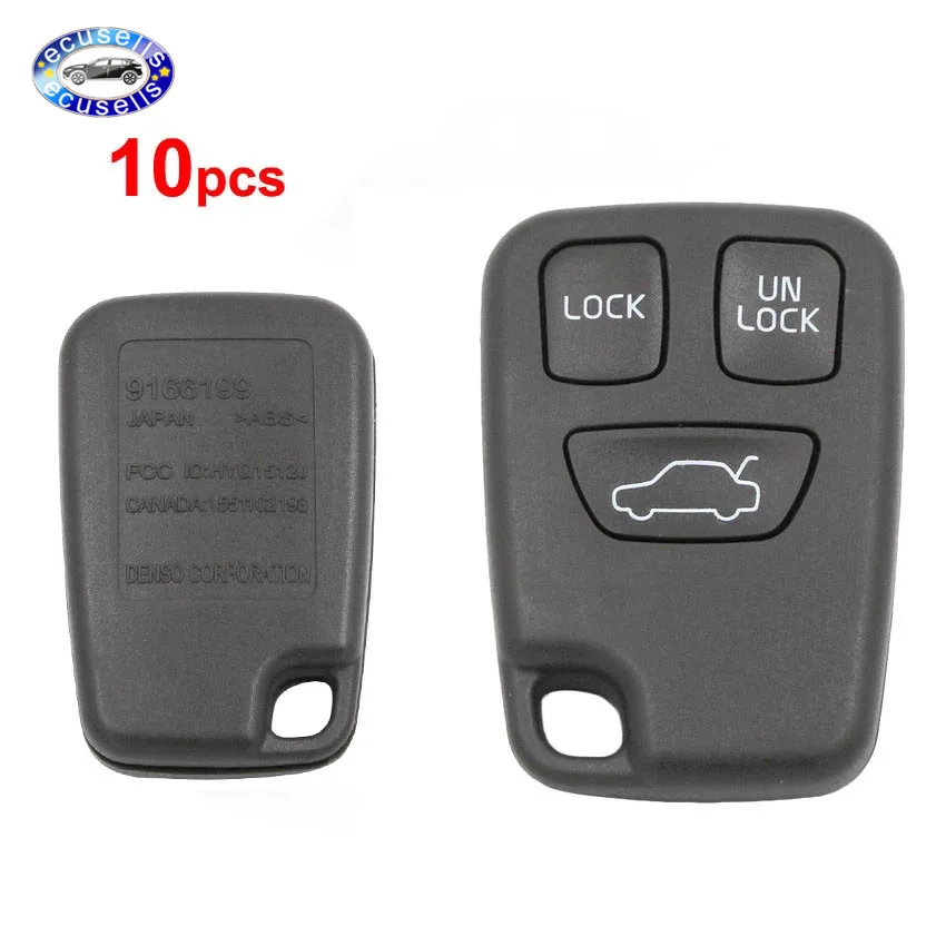 10 PCS 3 Buttons Remote Fob Car Key Shell for Volvo S70 V70 C70 S40 V40 XC90 XC70 | Автомобили и мотоциклы