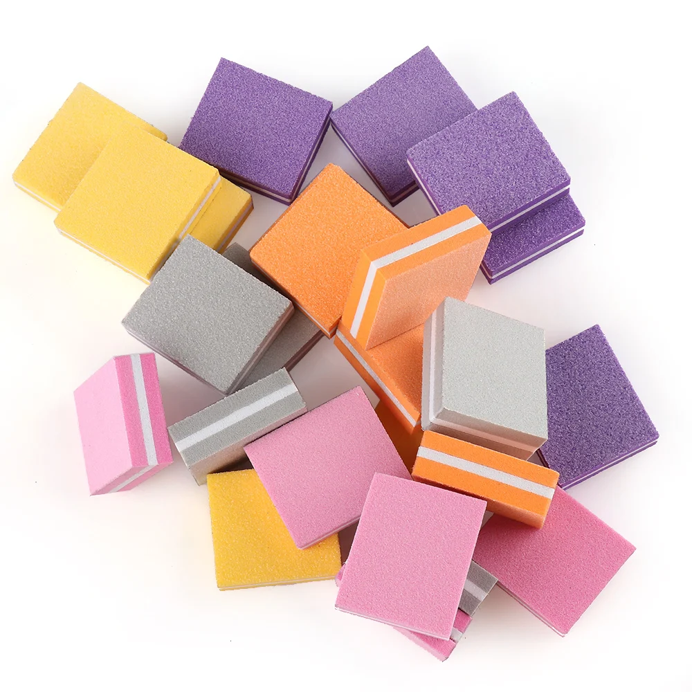 

5PC Sponge Mini Double-sided Nail Gel Polisher Buffing Block Sanding Nail Files Trimming Pedicure Manicure Care Accessories Tool