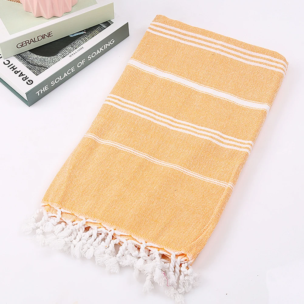 Полосатый домашний женский из смеси хлопка пляжное полотенце в турецком стиле с