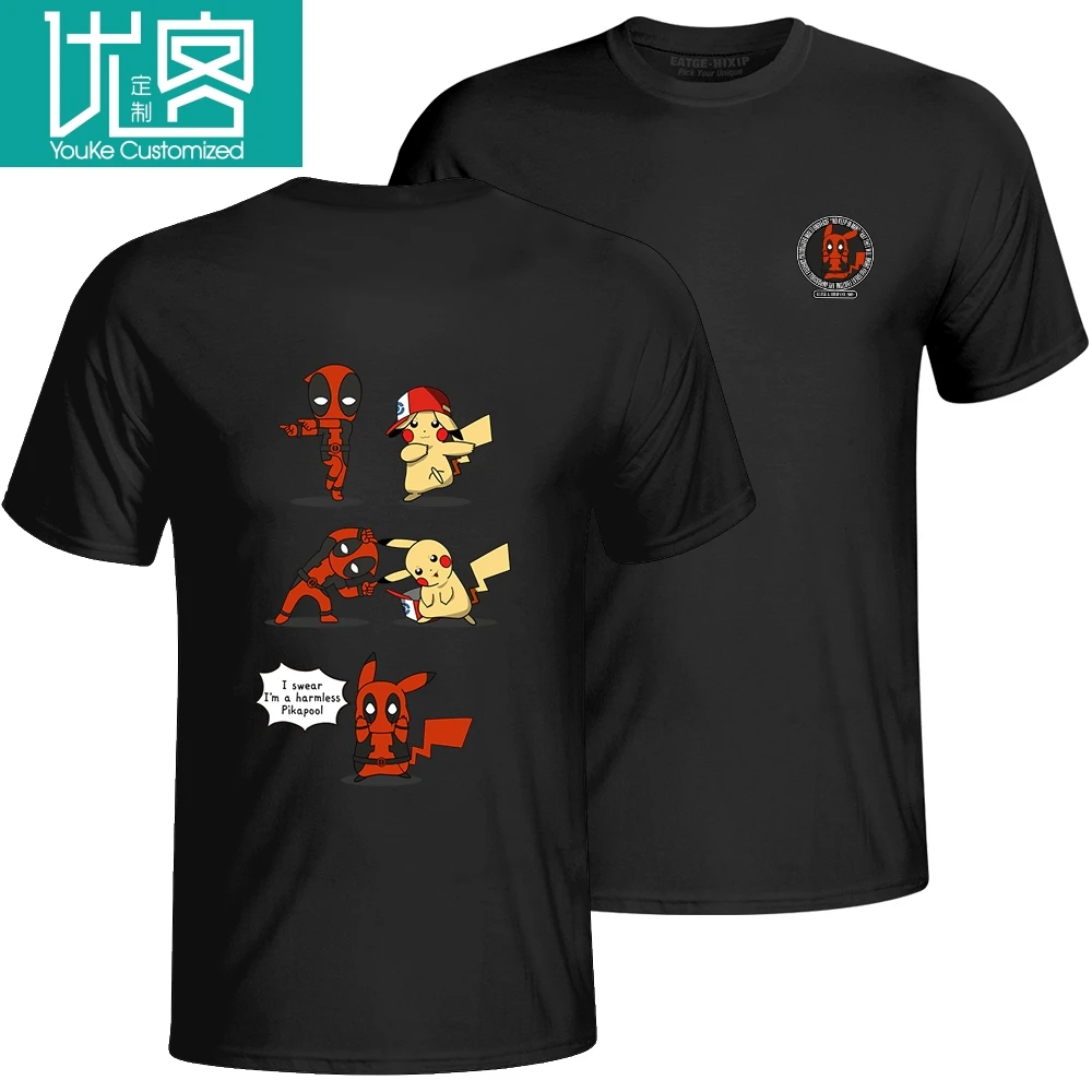 Невозможно включающую тройную работу фильма Дэдпул рубашки и футболка Pika аниме