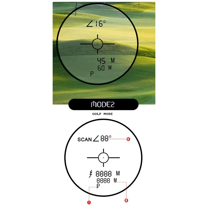 Охотничий дальномер 650 ярдов Многофункциональный дальномер для стрельбы из лука для охоты на лук, гольфа, кемпинга с коррекцией наклона