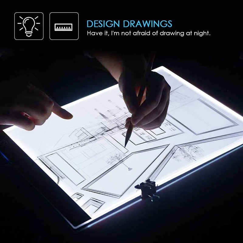 Almofada de Luz para Pintura Caixa de Luz Stepless Escurecimento Led Diamante Artcraft Rastreamento Digital Comprimidos Desenho Tablet a5 - a4 a3 a2 3 High Quality Computador e Escritório