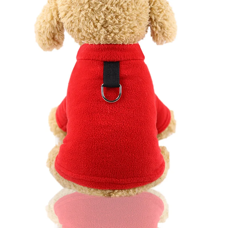 Fashion Pet Small Dog Clothes Winter Warm Dog Jacket Harness Chihuahua Puppy Coats XS-XL - Цвет: Red