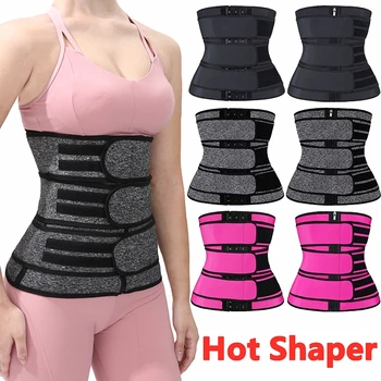 

3 Belt Women Slimming Body Shaper Waist Trainer Corset 3 Colors Neoprene Sweat Belt Workout Trimmer Workout Trimmer S-3XL
