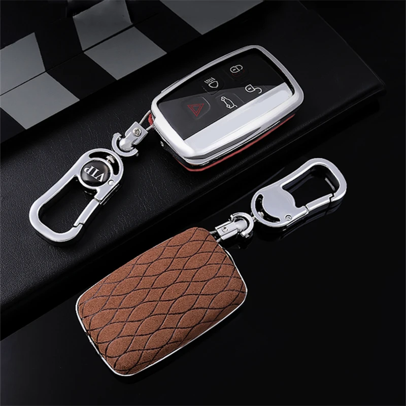 Gold YUWATON Car Key Cover Car Remote Control Cover for Land Rover Range Rover Evoque Freelander Discovery Car Key Case Key Chain 