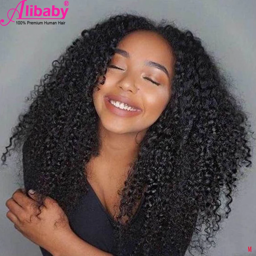 

Brazilian Afro Kinky Curly Weave Remy Hair Clip In Human Hair Extensions Natural Color Full Head 8Pcs/Set 120G M