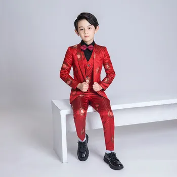 

YuanLu 3PCS Kids Suit For Boy Blazer/Pants//Tie Formal Suit For Wedding Party Costume Clothes For Children