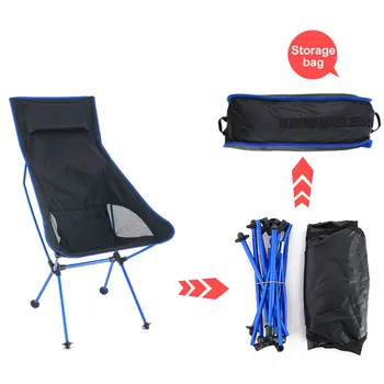 

Portable Folding Outdoor Camping Chair Oxford Cloth Lengthen Camping Seat for Fishing Festival Picnic BBQ Beach Ultralight Chair