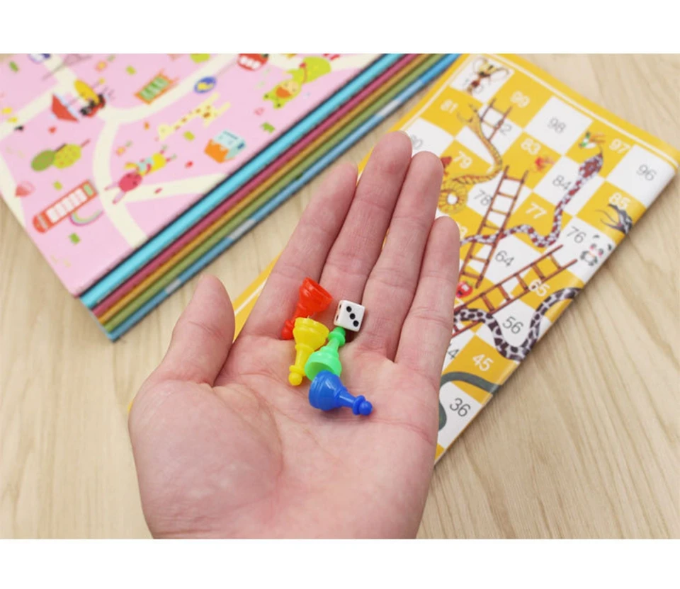 Board Game Snake Ladder Flight Chess Educational Kids Toys Parent-child Interactive Family Party Games Snakes Ladders Toys Gifts