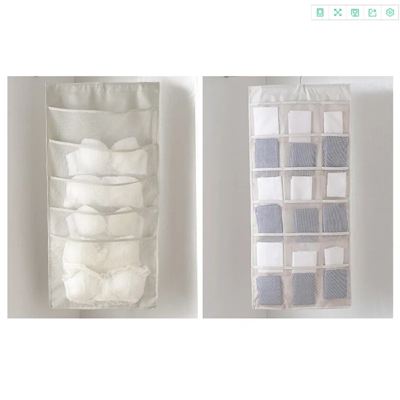 

Hanging Storage Bag Underwear Storage Bag Socks Storage Bag 2/12 Pockets Cabinet Storage Clear Hanging Bag Student Supplies
