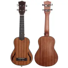 21 дюймов 15 ладов красное дерево сопрано укулеле гитара из Сапеле палисандр 4 струны Гавайская гитара Музыкальные инструменты укулеле