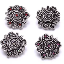 20 шт Новые оснастки ювелирные изделия Vitnage Подвески Цветок 18 мм кнопки подходят DIY 18 мм оснастки браслет ожерелье ювелирные изделия