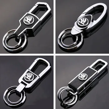 

Alloy Car KeyRing Pendant Auto Key Chain Holder for Skoda Octavia A7 Tour RS Rapid Kodiaq Superb Yeti Kodiak Fabia KeyChain