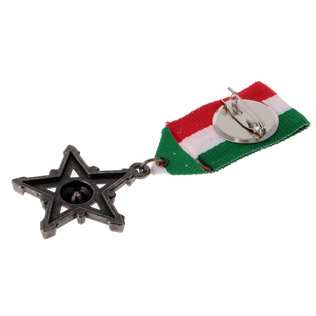 Fashion Star Design Medal Brooch Pin Badge Lapel Pin for Cosplay Party Decor