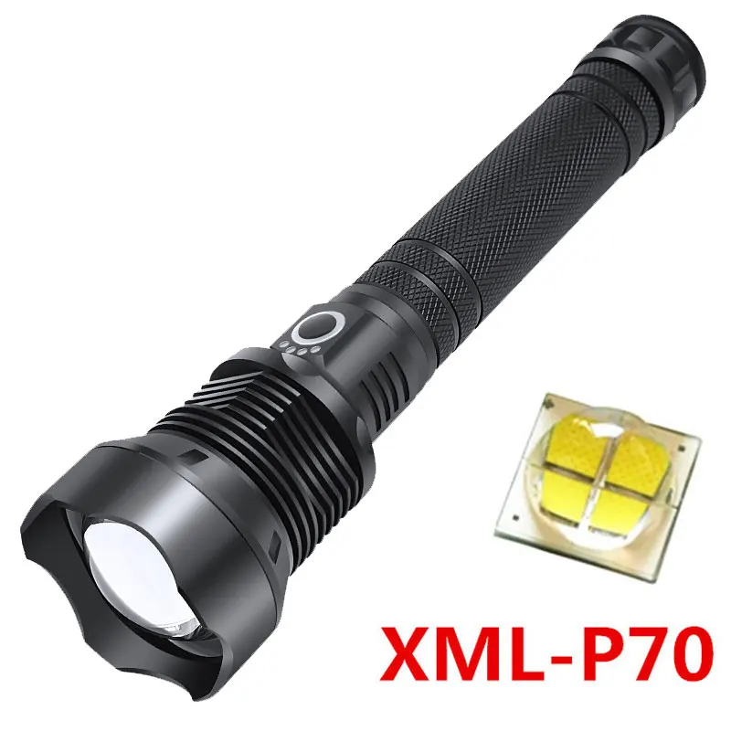 ZHIYU Powerful LED Flashlights XHP 70 50 Super Bright Flash Lights USB Rechargeable Zoom Tactical Torch