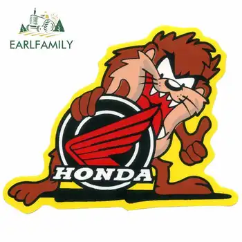 

EARLFAMILY 13cm x 10.2cm For Taz HONDA Vinyl Material Car Stickers Bumper Decal Air Conditioner Car Assessoires Decoration