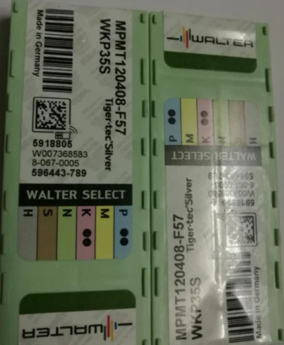 10 шт. карбидные вставки WALTER MPMT120408-F57 WKP35S