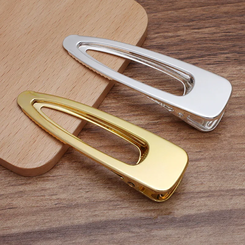 

10 шт. 80*25 мм металлический стальной материал фоторамка золотое/серебряное покрытие Капля воды утка зажим DIY аксессуары для волос