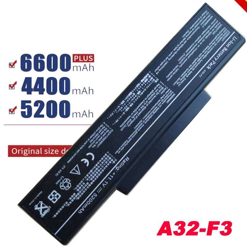 Аккумулятор для Asus Z53/M51/Z94/A9T/F3/F3S/F3K/F3T/F3SV/F3JR/F3JA/F3E/F3KE с бесплатной доставкой в