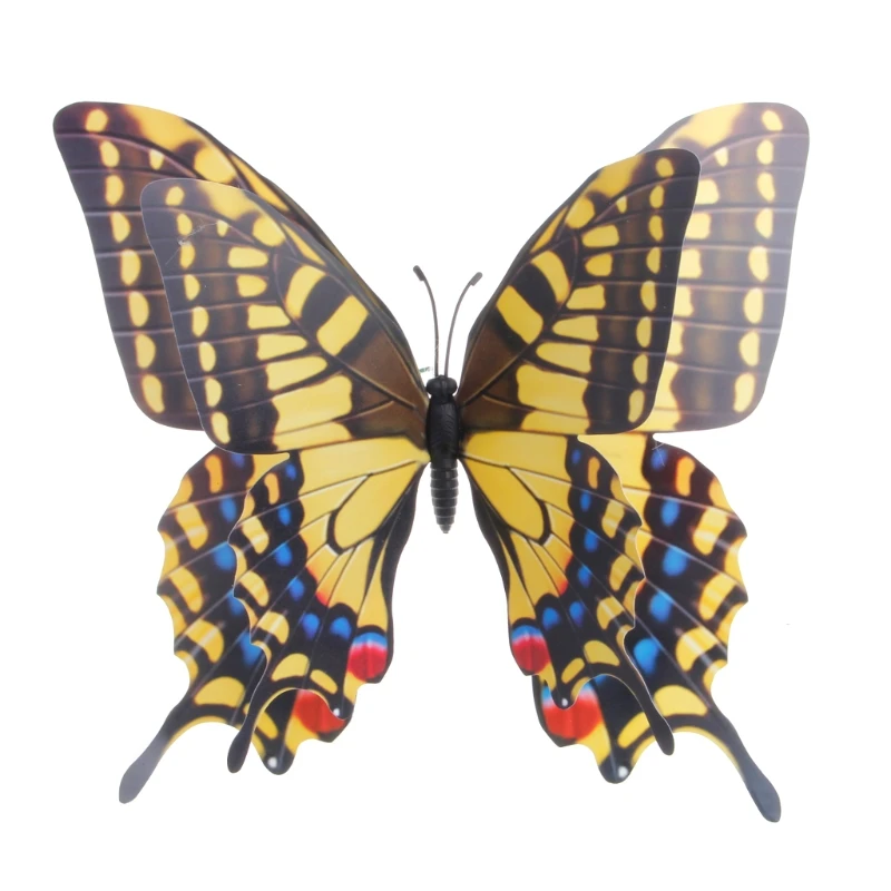 22 см цветная Фея Бабочка на палочке орнамент домашний сад ваза газон Ремесло Декор