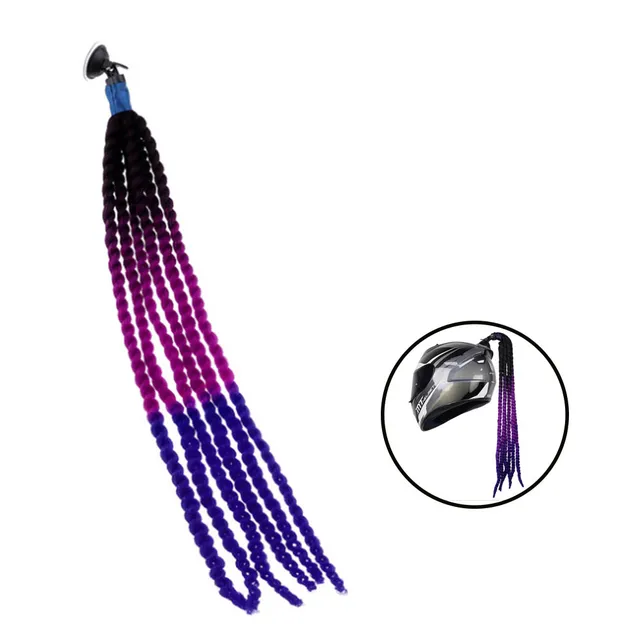 Dropship 60 Cm Helm Sepeda Motor Pria Model Wanita Helm Pria Model Ekor Kuda Kepang Motocross Sepeda Helm Punk Hiasan Rambut Helm Aliexpress