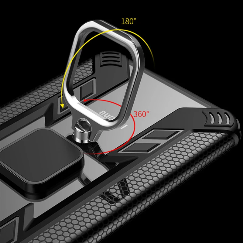 Ударопрочный чехол KEYSION для Samsung Galaxy S10 Plus S10e прозрачный с магнитным кольцом