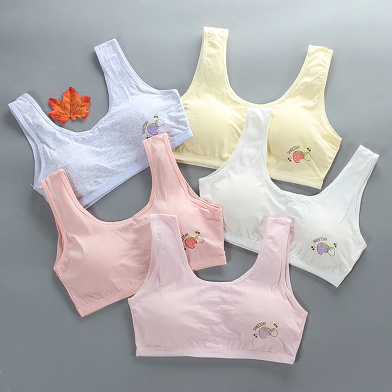 Sujetador de desarrollo niñas, modelos de estudiantes, chaleco superior de tubo, ropa interior transpirable almohadillas para el pecho, 8 18 años|Sujetadores| - AliExpress